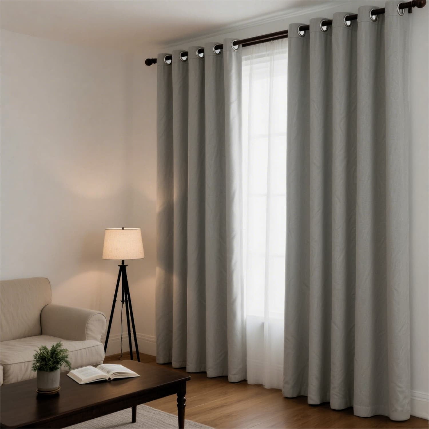 Heavyweight Velvet Curtains - Thermal Insulated Grommet Drapes, Set of 2, Soundproof Room Darkening for Living Room & Bedroom