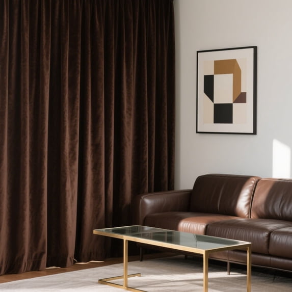 Heavyweight Velvet Curtains - Thermal Insulated Grommet Drapes, Set of 2, Soundproof Room Darkening for Living Room & Bedroom