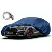 Heavyweight Waterproof Car Cover Custom Fit Ford Mustang GT/Shelby/Cobra/Bullitt (1970-2025), Full Exterior Cover with Breathable Vent Outdoor Sun Rain Dust Snow All Weather Protection.