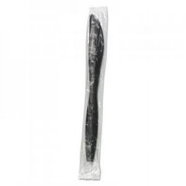 Heavyweight Polypropylene Cutlery, Knife, Black, 1000/Carton Heavyweight Polypropylene Cutlery, Knife, Black, 1000/Carton