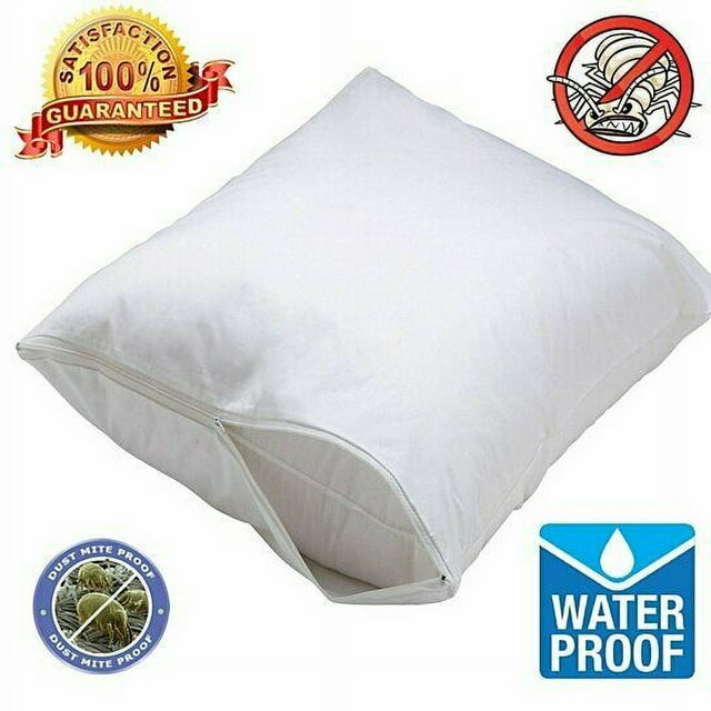 Heavyweight Zippered Waterproof Bed Bug/Dust Mite Vinyl Pillow Covers 2