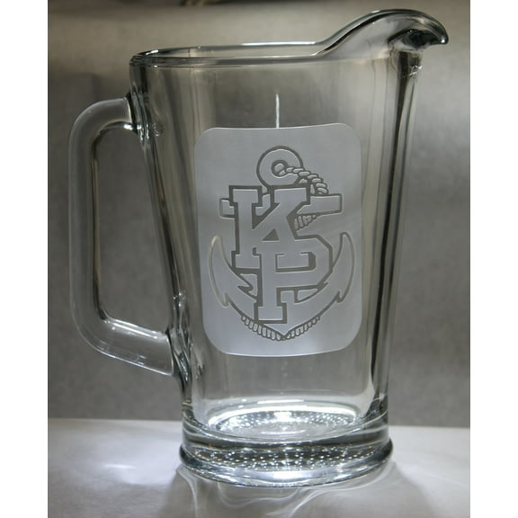 Heavyweight pitcher custom sand-carved 60 oz USNA USAFA USMMA USCGA USMA graduation commencement