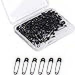 Hebalg 120 Pcs 19mm Safety Pins, Mini Safety Pins Metal Safety Pins for Art Craft Sewing Jewelry Making (Black)