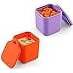 Hebalg 2PCS Dip Containers, 4oz Silicone Salad Dressing Container Dipping Sauce Container Dipping Sauce Cups with Lids for School Lunch Picnic Travel