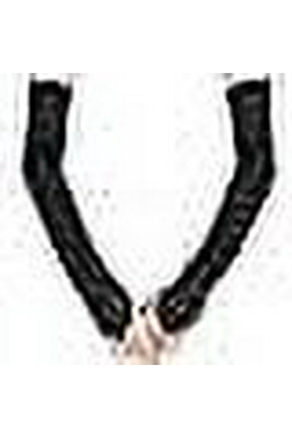 Fingerless Long Gloves Pierced Elbow Length Satin Gloves 19 Inches Stretchy Opera Evening Party 1920s Gloves for Women