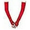 thumbnail image 1 of Hebalg Fingerless Long Red Gloves Pierced Elbow Length Satin Gloves 19" Stretchy Opera Evening Party 1920s Gloves for Women, 1 of 6