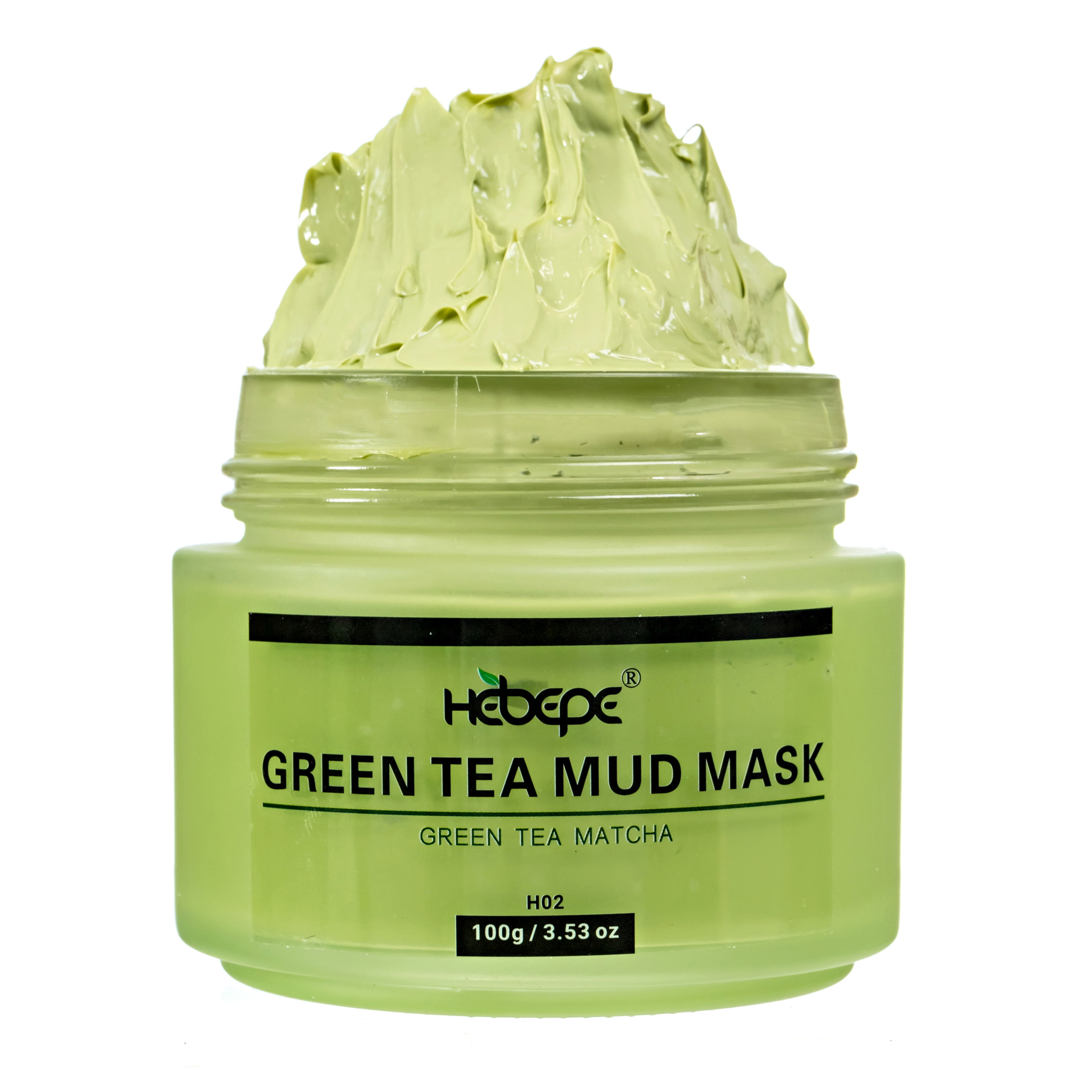 Hebepe Matcha Green Tea & Aloe Vera Detox Mud Mask, Deep Clean, Pore