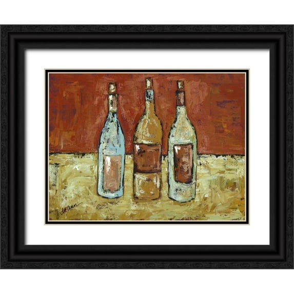 Hebert, Deann 32x25 Black Ornate Wood Framed with Double Matting Museum Art Print Titled - In Vino Veritas II