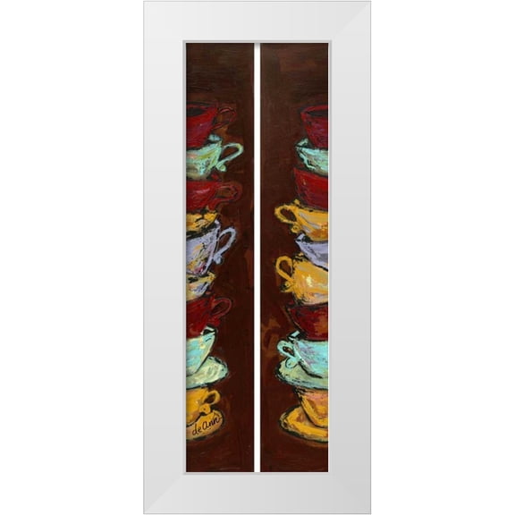 Hebert, Deann 7x14 White Modern Wood Framed Museum Art Print Titled - My Cup Runneth Over I