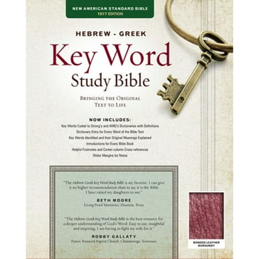 Pre-Owned The Hebrew-Greek Key Word Study Bible: NASB-77 Edition, Burgundy Bonded (Key Word Study Bibles), 9780899577524, 0899577520, Paperback, Revised ed. edition