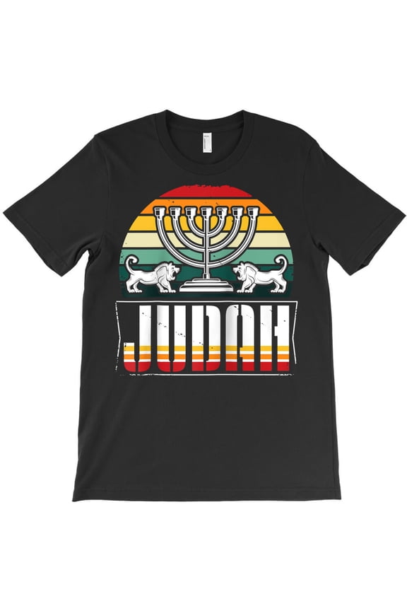 Hebrew Israelite Clothing for Women Judah Menorah Yah Torah Raglan Bas G34007 Unisex T-Shirt, Up to Size 5XL