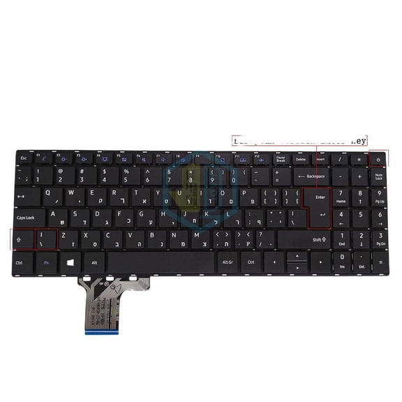 Hebrew UK GB Notebook Keyboard For Dynabook Toshiba Satellite Pro C50-J-11A C50-J 12B D0K-V6505H KN16R-156 Replacement Keyboards