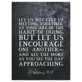 thumbnail image 1 of Hebrews 10:25 Let Us Encourage One Another Christian Bible Verse Quote Scripture Typography Unframed Wall Art Print Poster Home Decor Premium, 1 of 4