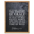 thumbnail image 1 of Hebrews 4:16 Approach The Throne Help us in Our Time of Need Christian Bible Verse Quote Scripture Typography Art Print Framed Poster Wall Decor 12x16 inch, 1 of 5