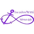 thumbnail image 1 of Hebrews 6:19 Religious Decal | Love Anchors the Soul | Vinyl Wall Decor | 22"x10" [CK98], 1 of 4
