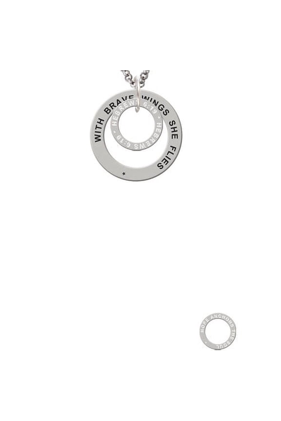 Hebrews 6:9 Eternity Ring Brave Wings Affirmation Ring Necklace