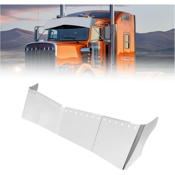 Hecasa 14" Drop Visor for Kenworth W990/T680/T880 (Mid-Roof & Standup Sleepers)