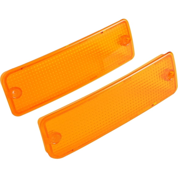 Hecasa 2PCS Turn Signal Light Lens Compatible with 1989-1995 Toyota Pick-Up Truck, 1990-1991 Toyota 4Runner SR5 (2 Wheel Drive Models Only)Yellow Amber Lens Pair Drive & Passenger