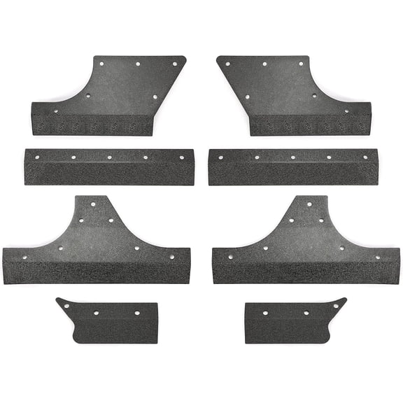 Hecasa Black Alloy Steel Panel Compatible with 2007-2018 Jeep Wrangler Jk 4 Doors Powder Coated Steel Heavy-duty Black Slider Rocker Guards Rock Panel 2007-2018
