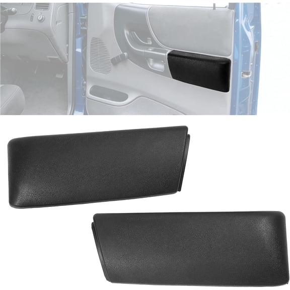 Hecasa Black Armrest Compatible with 1998-2003 Ford Ranger Front Door Driver Passenger Side Hand Plasticabs Black 1998-2003