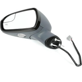 Hecasa Black Glass Plastic Mirror Compatible with 2013-2016 Ford Fusion Heated Manual Folding Power Glass Blind Spot Glass Wsignal Puddle Light Paintable Rear View Mirror Driver Side 2013-2016