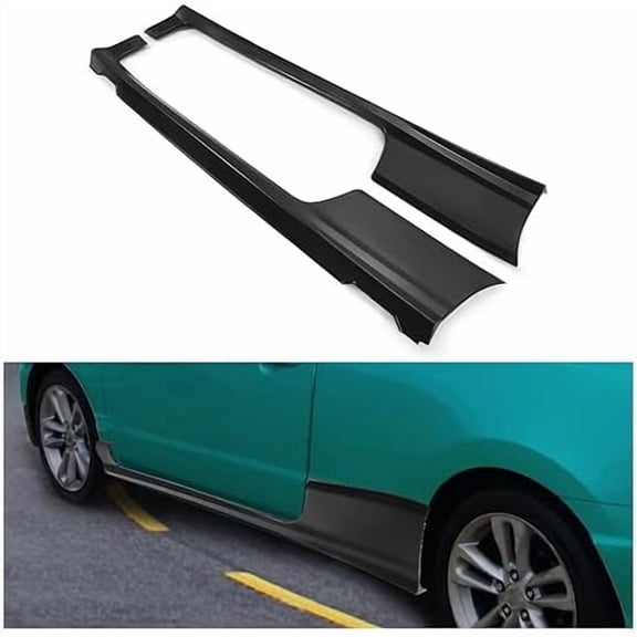 Hecasa Black Pp Plastic Rocker Panel Compatible with 2006-2011 Honda Civic Coupe 2-door Rocker Panels Extension Body Kit Pp Plastic Black 2006-2011
