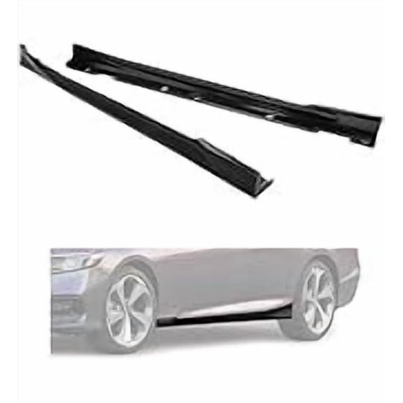 Hecasa Black Rocker Panel Compatible with 2017-2023 Tesla Model 3 Rocker Panel Guard Extension Replacement Body Kit Painted Black 4pcs 2017-2023