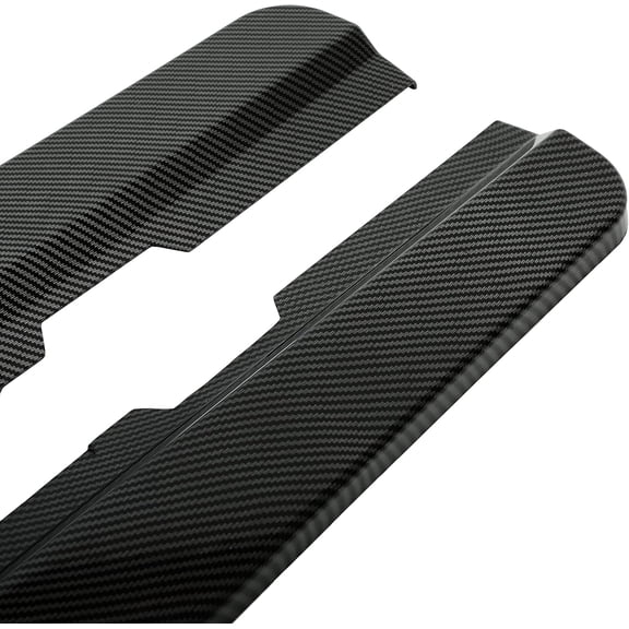 Hecasa Carbon Fiber Color Carbon Fiber Rocker Panel Compatible with 2010-2015 Chevy Camaro Lt Ls Ss 1lt Model Rocker Panels Guard Extension Body Kit Pp Carbon Fiber Style 2010-2015
