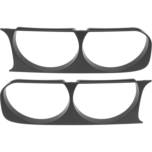 Hecasa Headlight Bezels Pair Compatible with 2008-2014 Dodge Challenger Black Headlamp Cover Trim Plastic(ABS) LH & RH Replacement for CH2511100 CH251