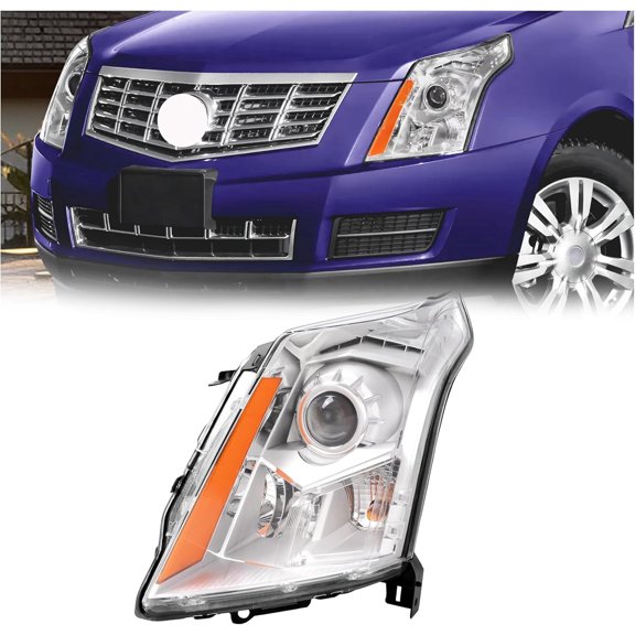 Hecasa Headlight Compatible with 2010-2016 Cadillac SRX Compatible Models w/ Factory Halogen Headlights Only Not Compatible Models w/ Factory HID/Xenon Headlights