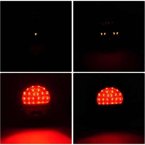 Hecasa LED Brake Light Compatible with Humvee M35 M998 5W 12V Red Lens Rear Tail Lamp Replacement for 11639535 12422958 11614157 Left & Right Side