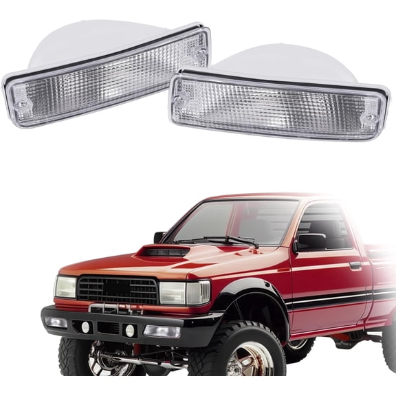 Hecasa Pair Turn Signal Lights Compatible with 1989-1995 Toyota Pick-Up Truck, 1990-1991 Toyota 4Runner SR5 (2 Wheel Drive Models Only)Replacment for TO2521107 TO2520105 Lamps Ass