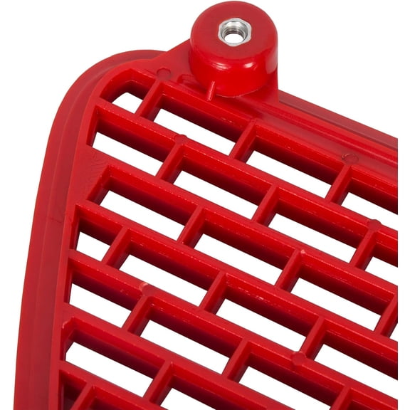 Hecasa Red Plastic Hood Compatible with 2015-2018 Dodge Challenger Srt Hellcat 2015-2023 Replacement For 68184348ad