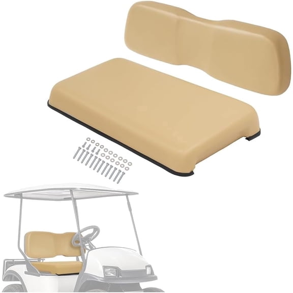 Hecasa Seat Bottom+Seat Backrest Compatible with 2001-2012 Club Car DS Golf Cart