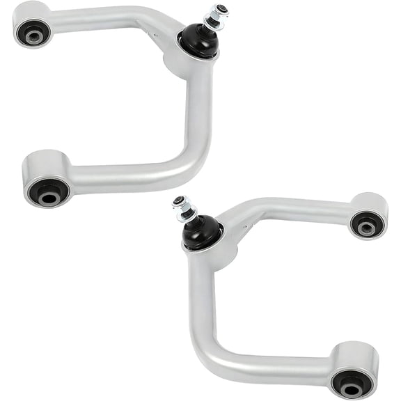Hecasa Silver Alloy Steel Control Arm Compatible with 2004-2020 Ford F150 4wd Fx-4 Lincoln Mark Lt 4wd Suspension Adjustable 2-4 Leveling Lift Kits Ball Joints Pair Silvery 2004-2020