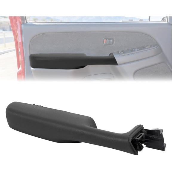 Hecasa Silver Armrest Compatible with 2003-2006 Gmc Sierra Yukon Chevy Chevrolet Silverado Tahoe Cadillac Avalanche Front Left Door Hand Graphite 2003-2006