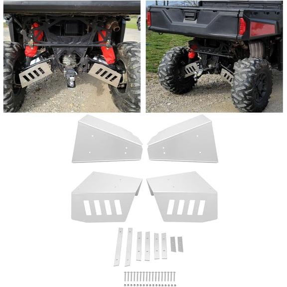 Hecasa Silvery Aluminum A-arm Compatible with 2013-2019 Polaris Ranger Xp 900 570 Full Size 2013-2019