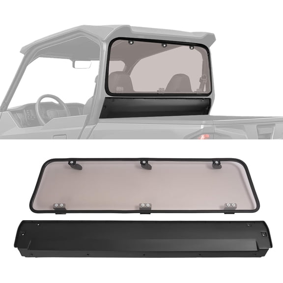 Hecasa Tintedblack Polycarbonate pc Shield Compatible with Polaris General 2016-2025