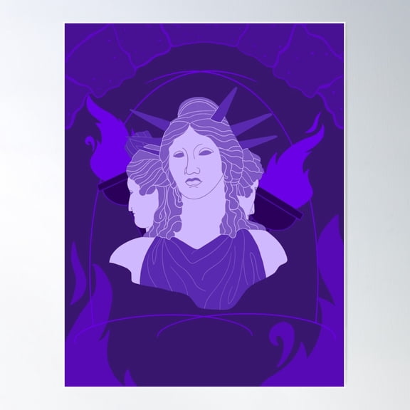 Hecate Gateway (Purple Background) Poster Wall Art, Modern Wall Decor For Living Room Bedroom, 8x12 UNFRAMED
