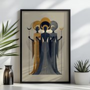 Hecate Goddess Triple Moon Wall Art Print