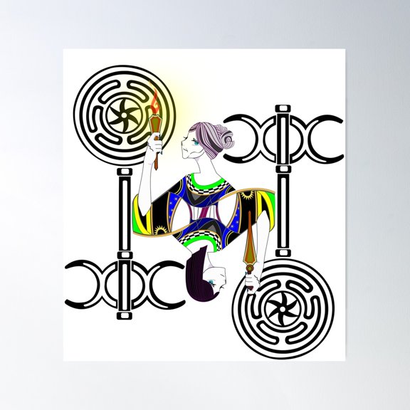 Hecate Key Poster Wall Art, Modern Wall Decor For Living Room Bedroom, 8x12 UNFRAMED