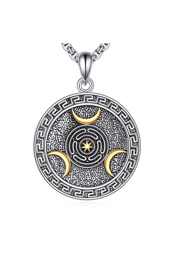Hecate Necklace 925 Sterling Silver Hecate Pendant Necklace for Women Greek Greece Amulet Jewelry Gifts for Men