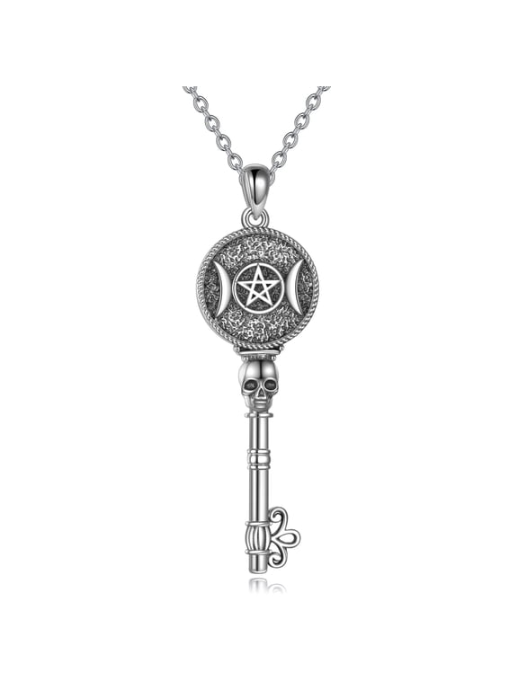 Hecate Necklace S925 Silver Pentagram Necklace Wheel of Hecate Goddess Symbol Paggan Wiccan Jewelry for Women