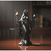 Hecate Niktipolos Resin Statue   Gothic Goddess Figurine for Altar, Bookshelf & Mythology Decor Outdoor Halloween Decor