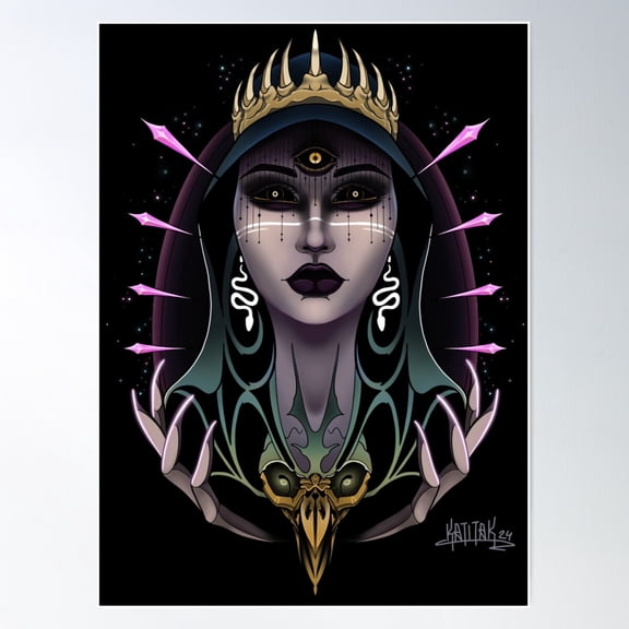 Hecate Poster Wall Art, Modern Wall Decor For Living Room Bedroom, 8x12 UNFRAMED