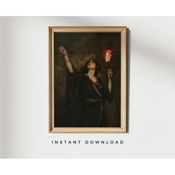 Hecate Victorian Goddess Wall Art Print