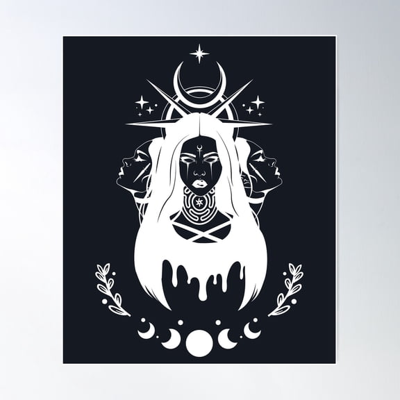 Hecate Witch Goddess Poster Wall Art, Modern Wall Decor For Living Room Bedroom, 8x12 UNFRAMED