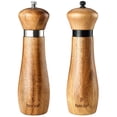 thumbnail image 1 of Hecef 2-Piece Acacia Wood Salt and Pepper Mill Set with Adjustable Ceramic Grinders, 8.5 Inch, 1 of 9