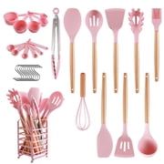 Hecef 32 PCS Silicone Cooking Utensils Set, 446 F Heat Resistant for Nonstick Cookware