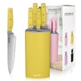 thumbnail image 1 of Hecef 6-Piece Stainless Steel Kitchen Knife Set with Block - Sharp, Durable & Ergonomic, 1 of 11